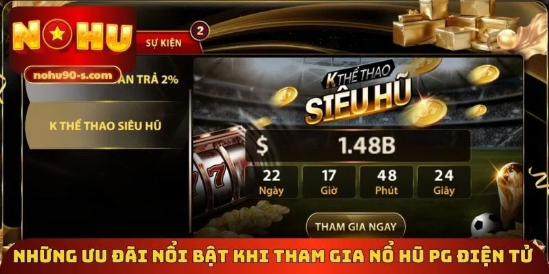 Những ưu đãi nổi bật khi tham gia nổ hũ PG điện tử